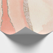 Rosa Agate Turquoise Gold Elegante Moderne Geschenkpapier (Ecke)