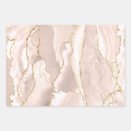 rosa agate Umhüllungsblätter Geschenkpapier Set (Vorderseite 2)