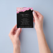 Rosa Age auf schwarzem Schönheitssalon Flyer (Gruppe)