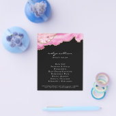 Rosa Age auf schwarzem Schönheitssalon Flyer (Einzeln)