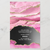 Rosa-Age-Preisliste für schwarze Folie Flyer (Hinten)