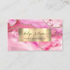 Rosa Age und Goldfolie Visitenkarte