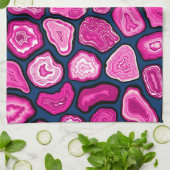 Rosa Ageratscheiben Geschirrtuch (Gefaltet)