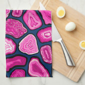 Rosa Ageratscheiben Geschirrtuch (Viertel Falte)