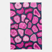 Rosa Ageratscheiben Geschirrtuch (Vertikal)