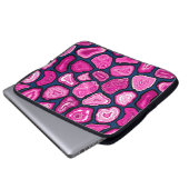 Rosa Ageratscheiben Laptopschutzhülle (Vorne Knopf)