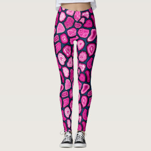 Rosa Ageratscheiben Leggings