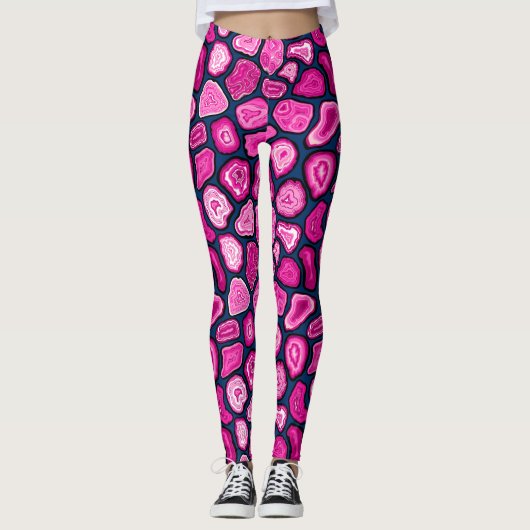 Rosa Ageratscheiben Leggings (Vorderseite)