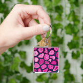 Rosa Ageratscheiben Schlüsselanhänger (Hand)