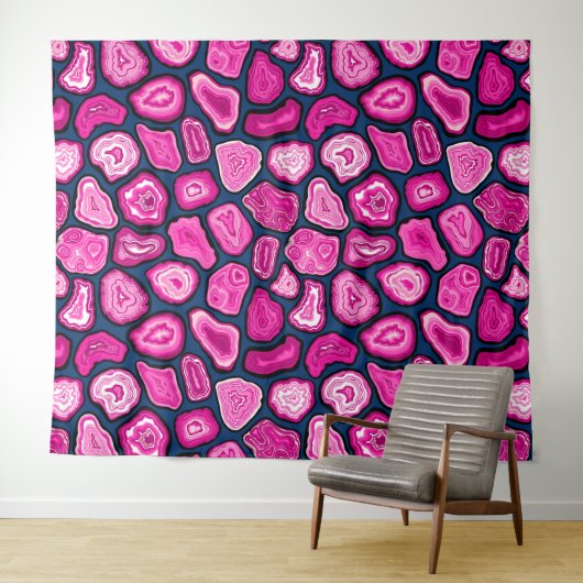 Rosa Ageratscheiben Wandteppich (Beispiel (Horizontal))