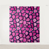 Rosa Ageratscheiben Wandteppich (Vorderseite)