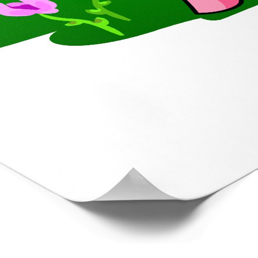 Rosa Aisha durch Blume Poster (Ecke)