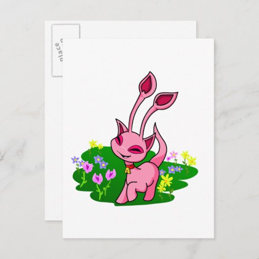 Rosa Aisha durch Blume Postkarte (Vorne/Hinten)