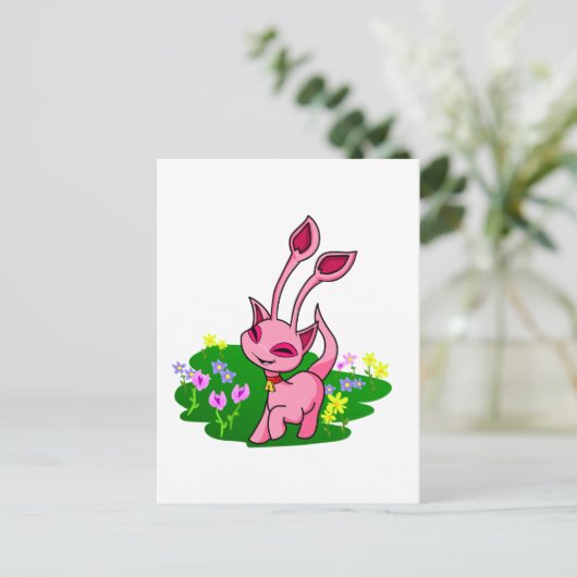 Rosa Aisha durch Blume Postkarte (Stehend Vorderseite)