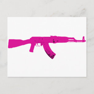 Rosa AK-47 Postkarte