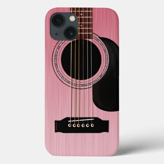 Rosa-Akustik-Gitarre Case-Mate iPhone Hülle (Rückseite)