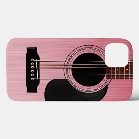 Rosa-Akustik-Gitarre Case-Mate iPhone Hülle (Rückseite (Horizontal))