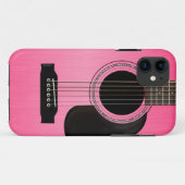 Rosa Akustikgitarre Case-Mate iPhone Hülle (Rückseite (Horizontal))