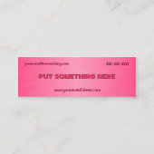 Rosa Akustikgitarre Mini Visitenkarte (Rückseite)