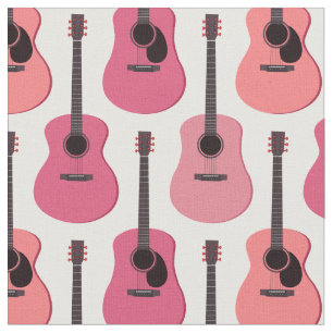 Rosa Akustikgitarre-Muster Stoff
