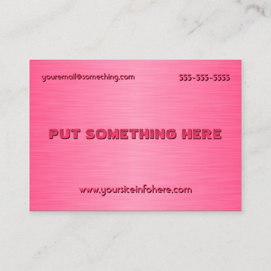 Rosa Akustikgitarre Visitenkarte (Rückseite)