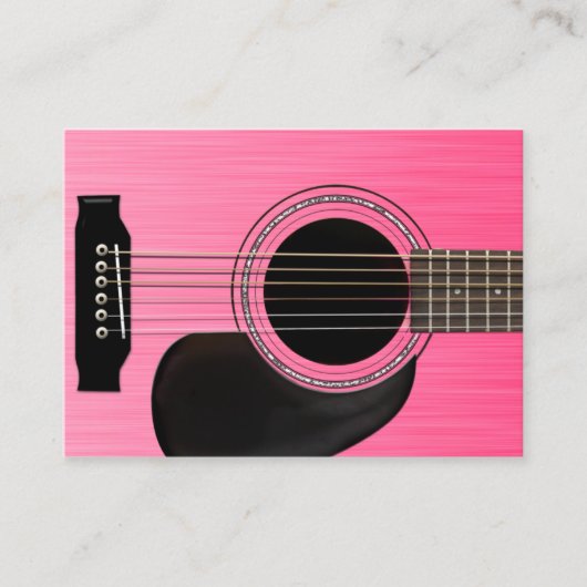 Rosa Akustikgitarre Visitenkarte (Vorderseite)