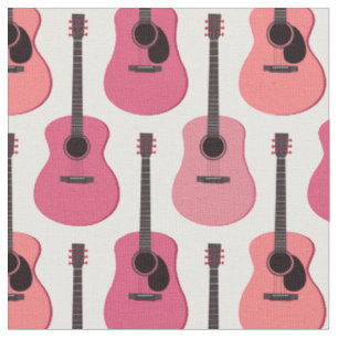 Rosa Akustikgitarren-Muster Stoff