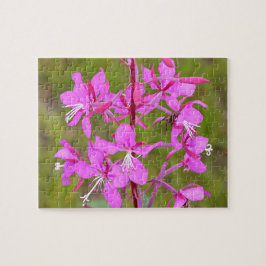 Rosa Alaskan Fireweed Blume in Blüte Puzzle