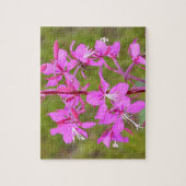 Rosa Alaskan Fireweed Blume in Blüte Puzzle (Vertikal)