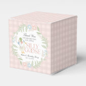 Rosa Albern Gänse Floral Gingham Birthday Geschenkschachtel (Vorderseite)