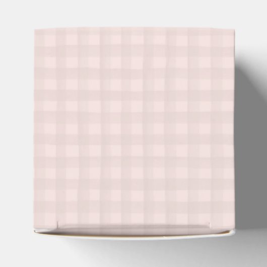 Rosa Albern Gänse Floral Gingham Birthday Geschenkschachtel (Oben)
