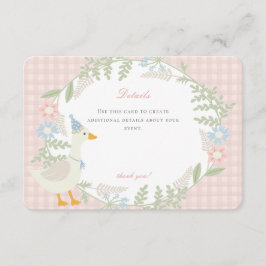 Rosa Albern Gingham Gingham Begleitkarte