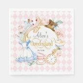 Rosa, Alice Onederland, Mad Hatter, Tee-Party Serviette (Vorderseite)