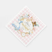 Rosa, Alice Onederland, Mad Hatter, Tee-Party Serviette (Ecke)