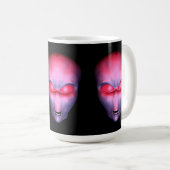 Rosa Alien Head Kaffeetasse (VorderseiteRechts)