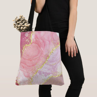 Rosa Alkohol Tinte Gold Elegante Tasche