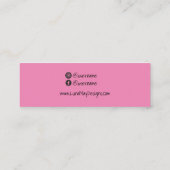 Rosa Alkohol Tinte Schmuck Display Visitenkarte (Rückseite)