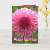 Rosa alles- Gute zum GeburtstagBlume Dalia Karte (Gelbe Blume)