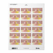 Rosa Alligator drucken Adressaufkleber (Vorne)