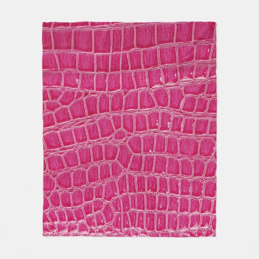 Rosa Alligator Gemusterte Textur Fleecedecke (Vorderseite)