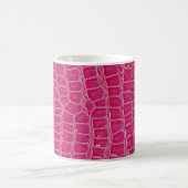 Rosa Alligator Gemusterte Textur Kaffeetasse (Mittel)