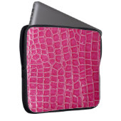 Rosa Alligator Gemusterte Textur Laptopschutzhülle (Vorne Rechts)