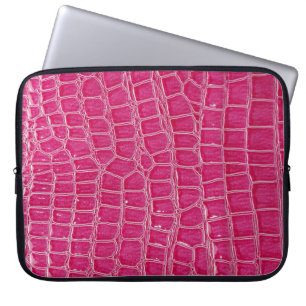 Rosa Alligator Gemusterte Textur Laptopschutzhülle
