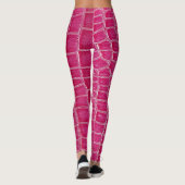 Rosa Alligator Gemusterte Textur Leggings (Rückseite)