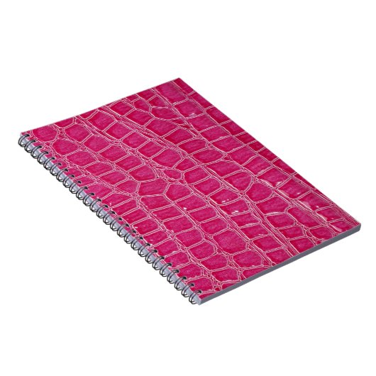 Rosa Alligator Gemusterte Textur Notizblock (Rechte Seite)