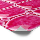 Rosa Alligator Gemusterte Textur Poster (Ecke)