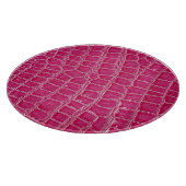 Rosa Alligator Gemusterte Textur Schneidebrett (Ecke)
