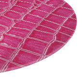 Rosa Alligator Gemusterte Textur Schneidebrett (Ecke)