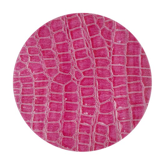 Rosa Alligator Gemusterte Textur Schneidebrett (Vorderseite)