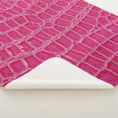 Rosa Alligator Gemusterte Textur Sherpadecke (3/4)